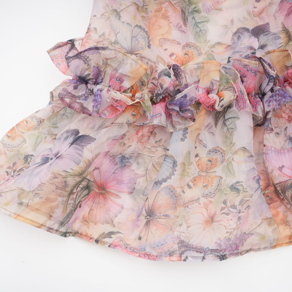 Margaux fırfır midi elbise