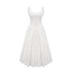 Sadie pileli korse maksi elbise