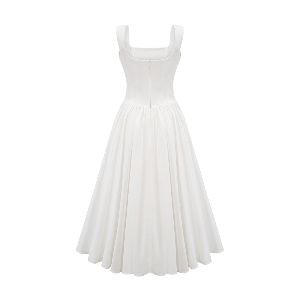 Sadie pileli korse maksi elbise