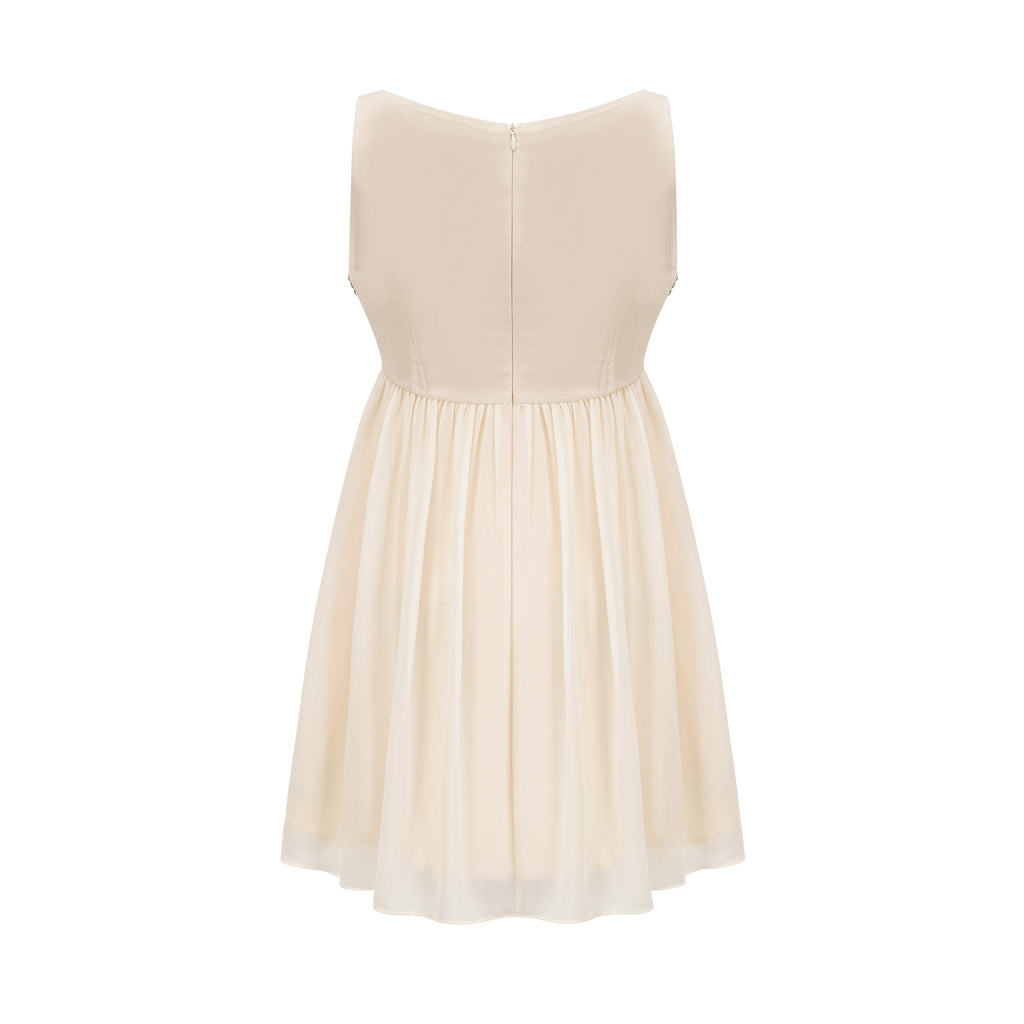 Roseline süslemeli mini elbise