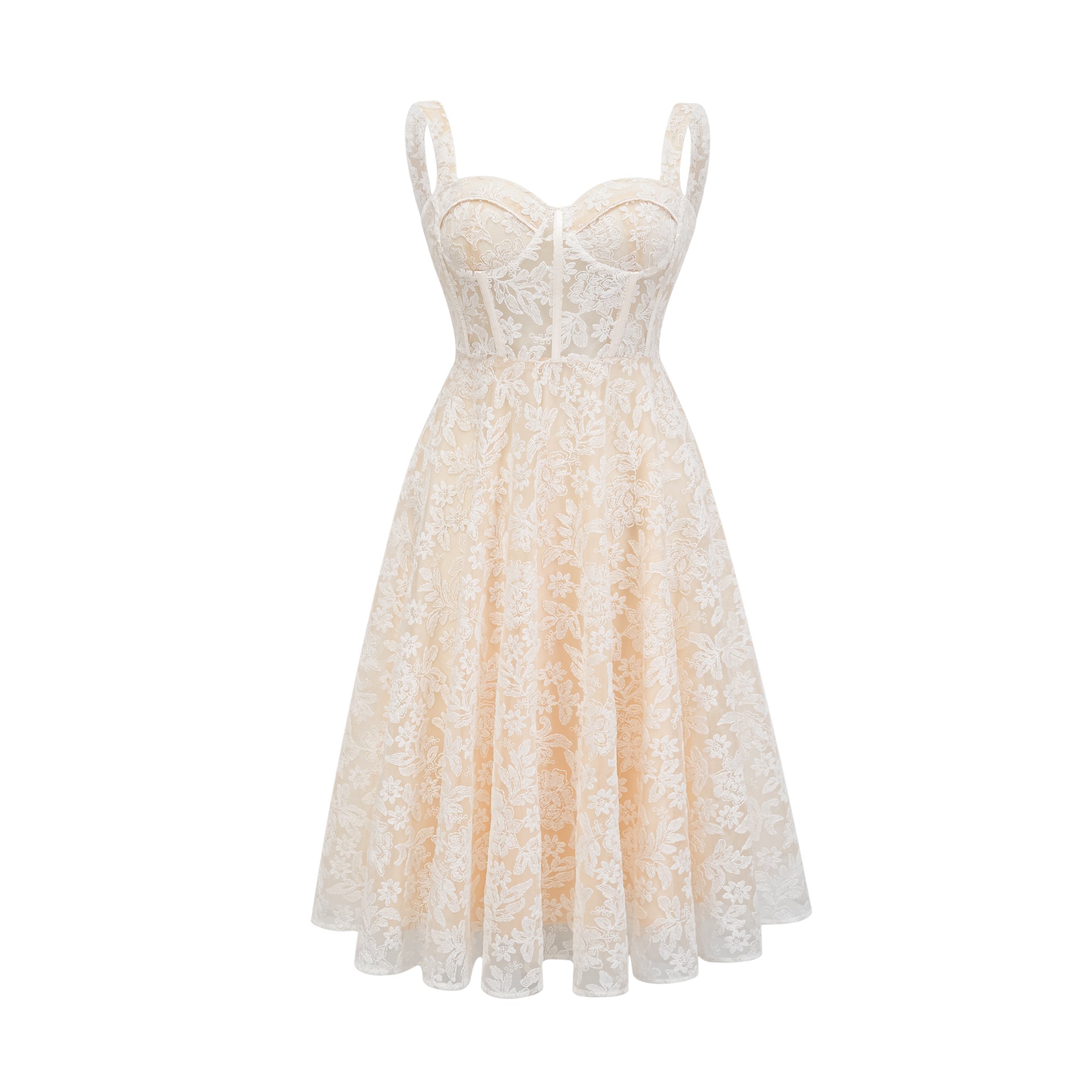 Gaia korse midi elbise