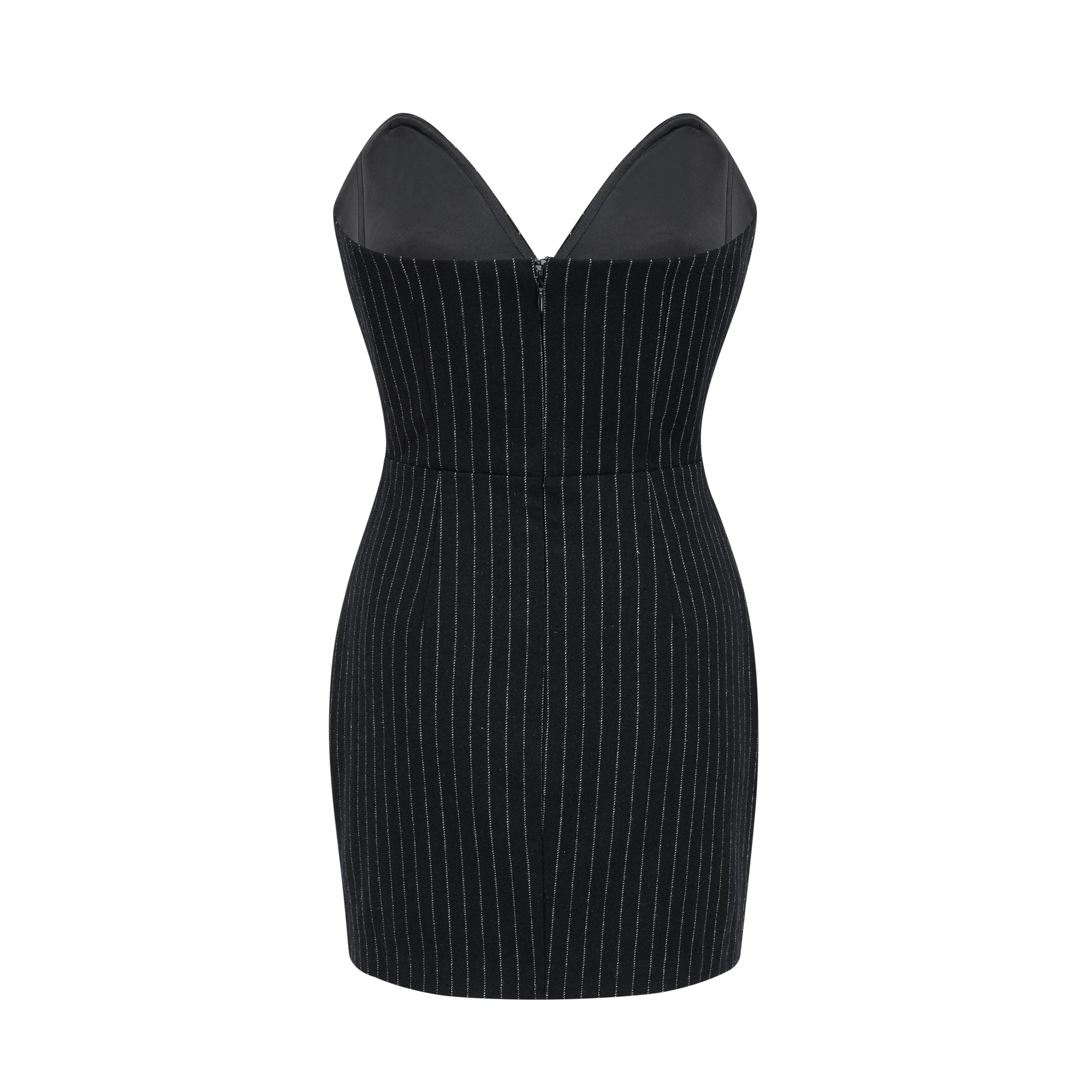 Sophie ince çizgili mini elbise