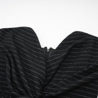 Sophie ince çizgili mini elbise