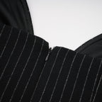 Sophie ince çizgili mini elbise