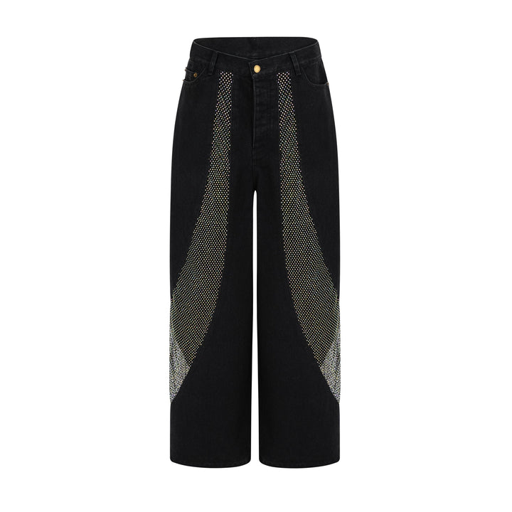 Thérèse geniş paça kot pantolon