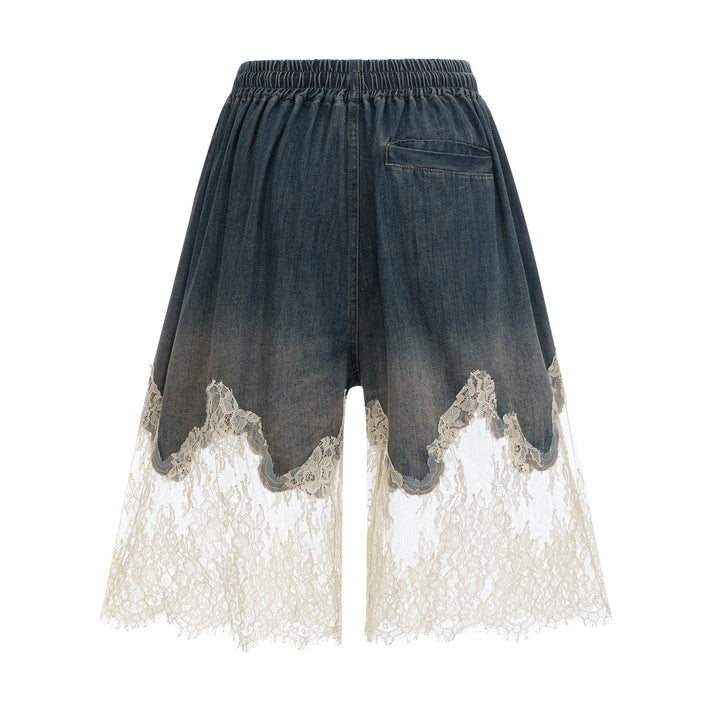 Sylvie dantel kot top ve şort takım