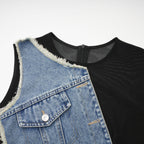 Lana denim mini elbise