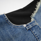 Lana denim mini elbise