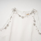 Rosmina fiyonk detaylı mini elbise