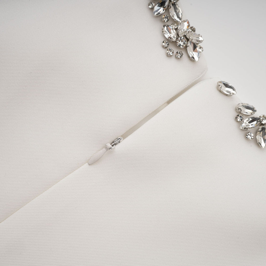 Rosmina fiyonk detaylı mini elbise