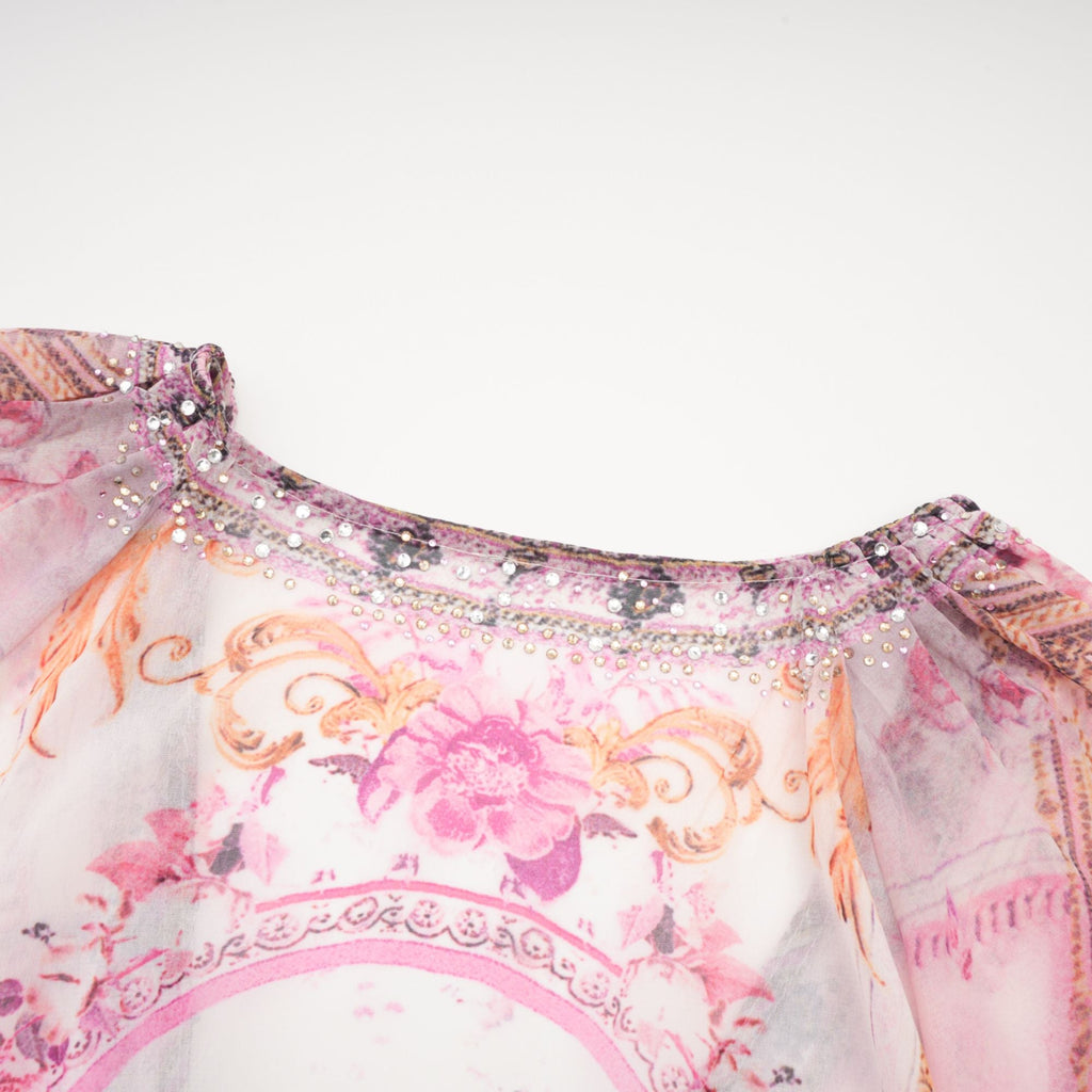 Camille desenli mini elbise