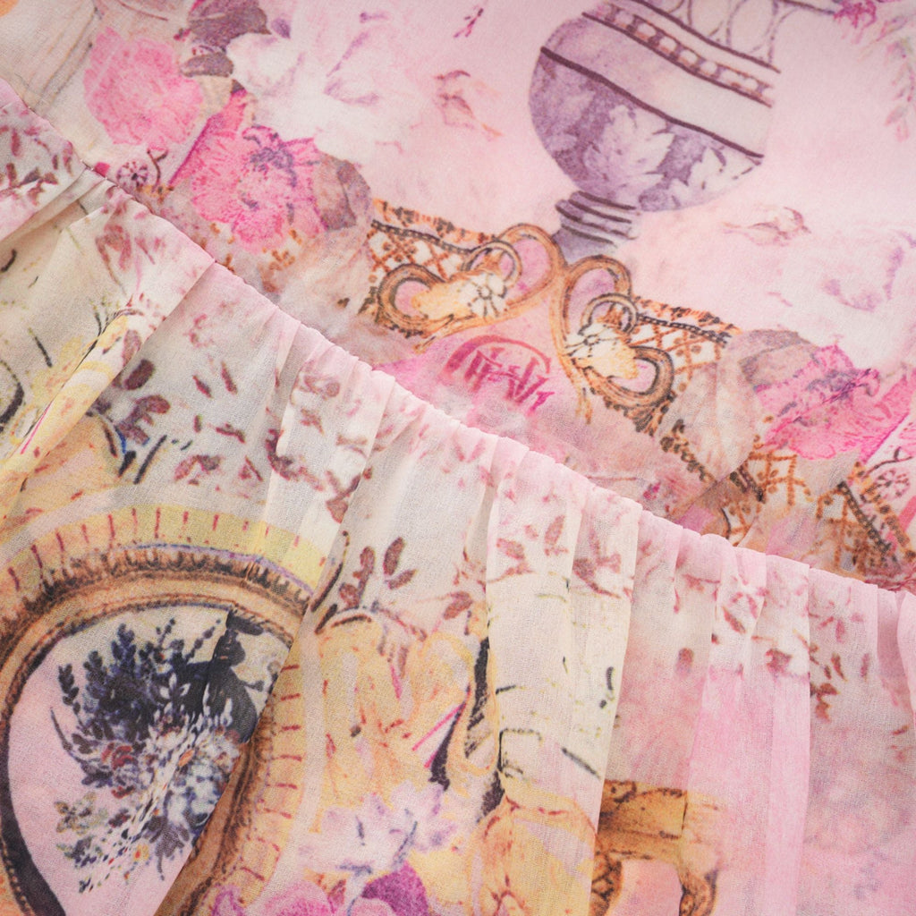 Camille desenli mini elbise