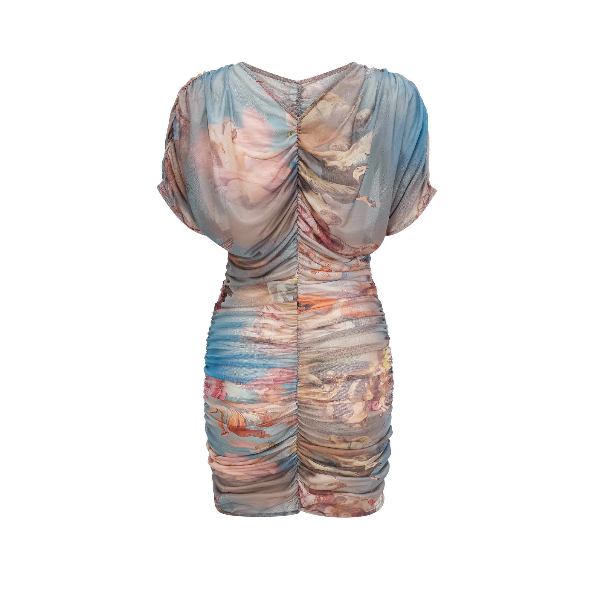Fleur tül mini elbise