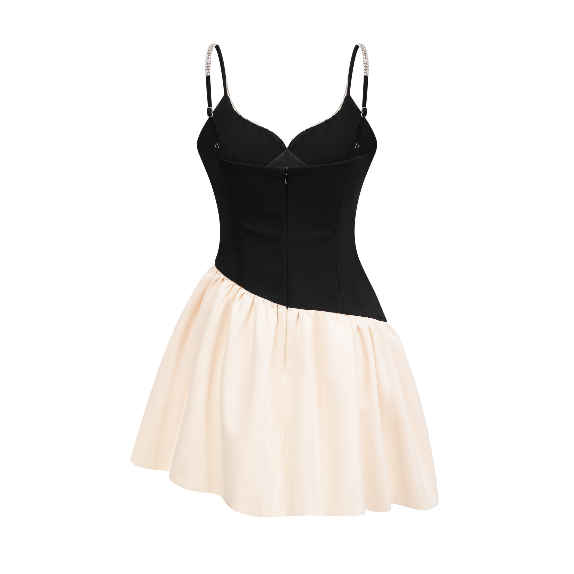 Sophie kontrast mini elbise