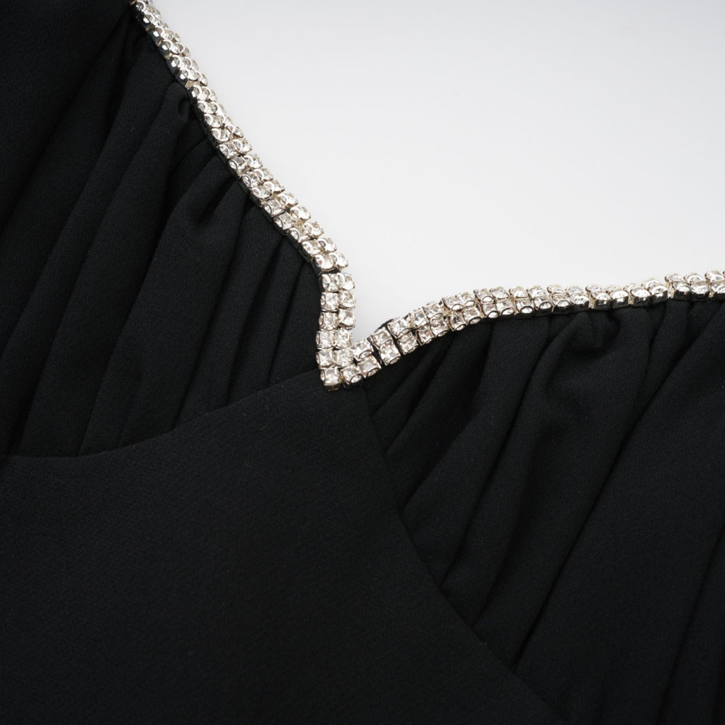 Sophie kontrast mini elbise