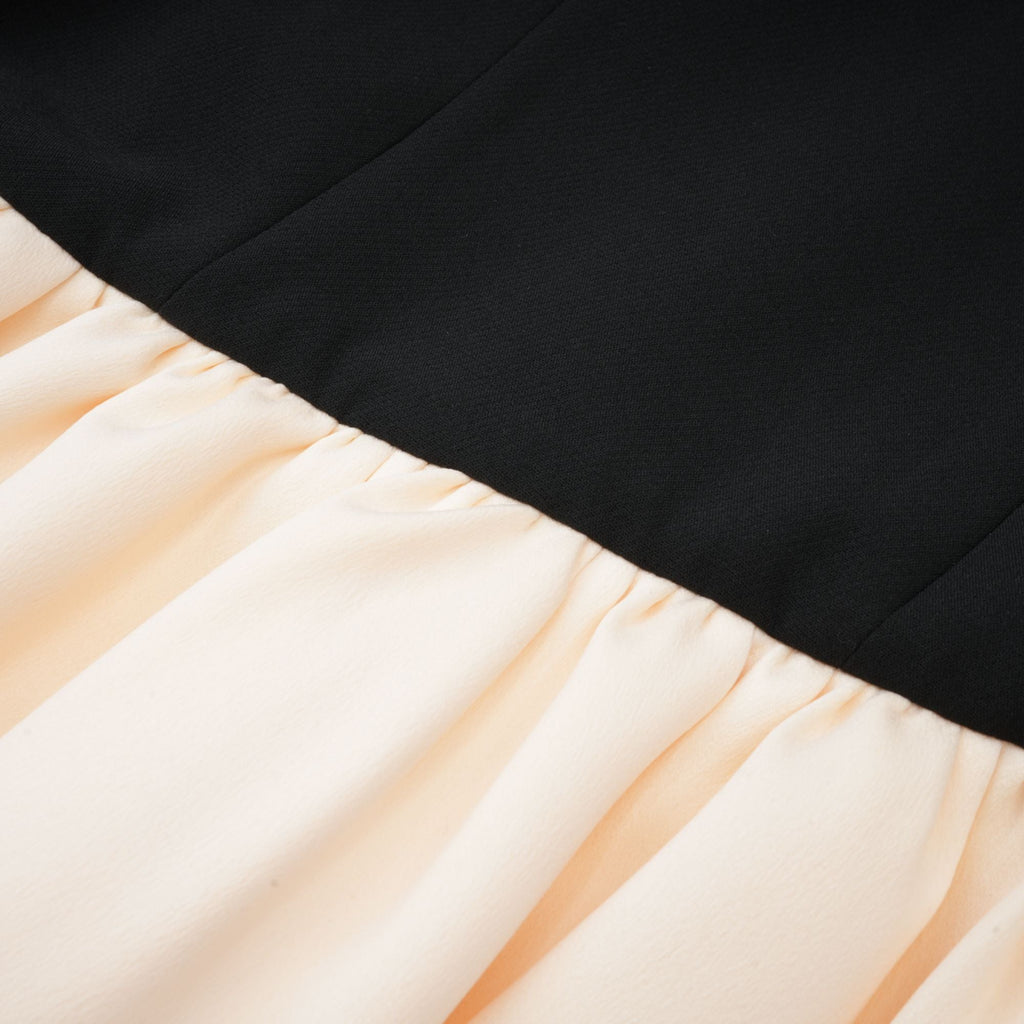 Sophie kontrast mini elbise