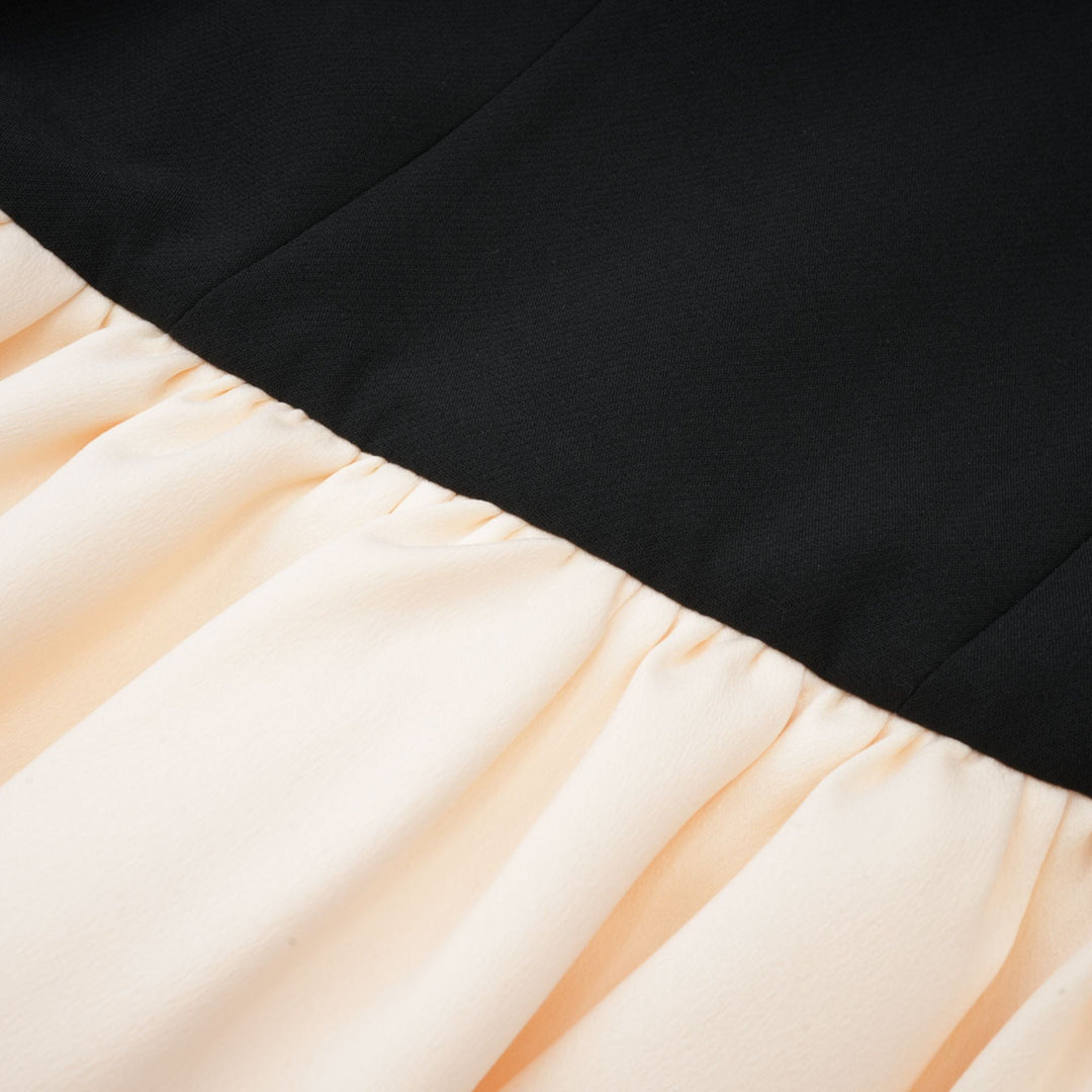 Sophie kontrast mini elbise