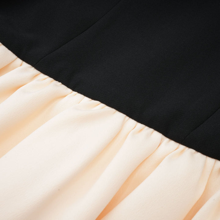 Sophie kontrast mini elbise