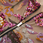 Thérèse payetli midi elbise