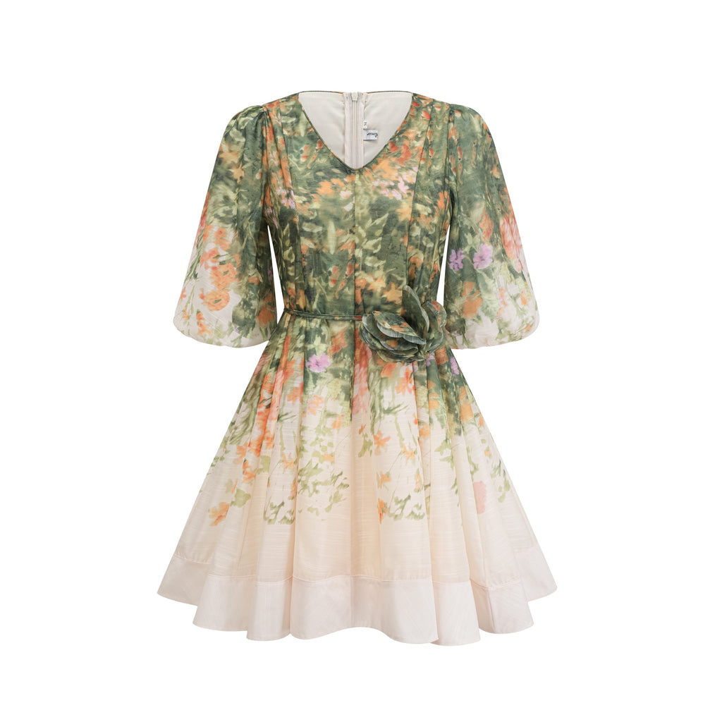 Marie kuşak mini elbise