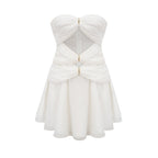 Émilienne pile mini elbise