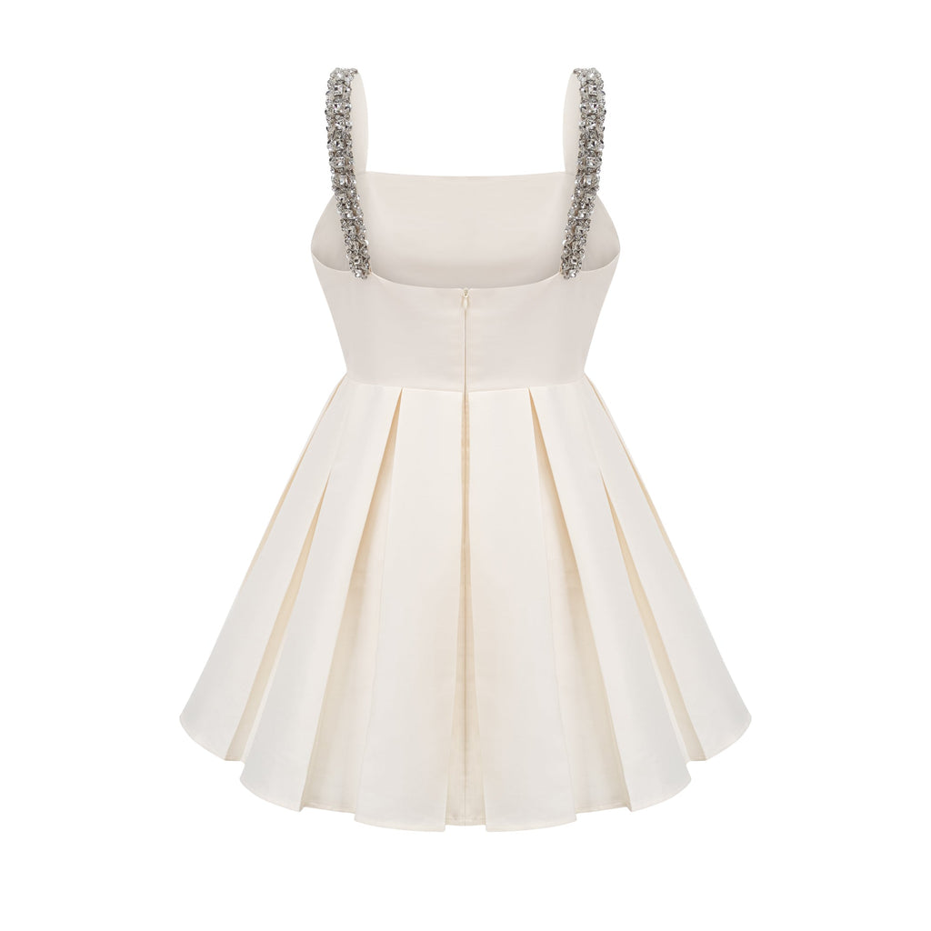 Ludivine pileli mini elbise