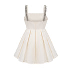 Ludivine pileli mini elbise