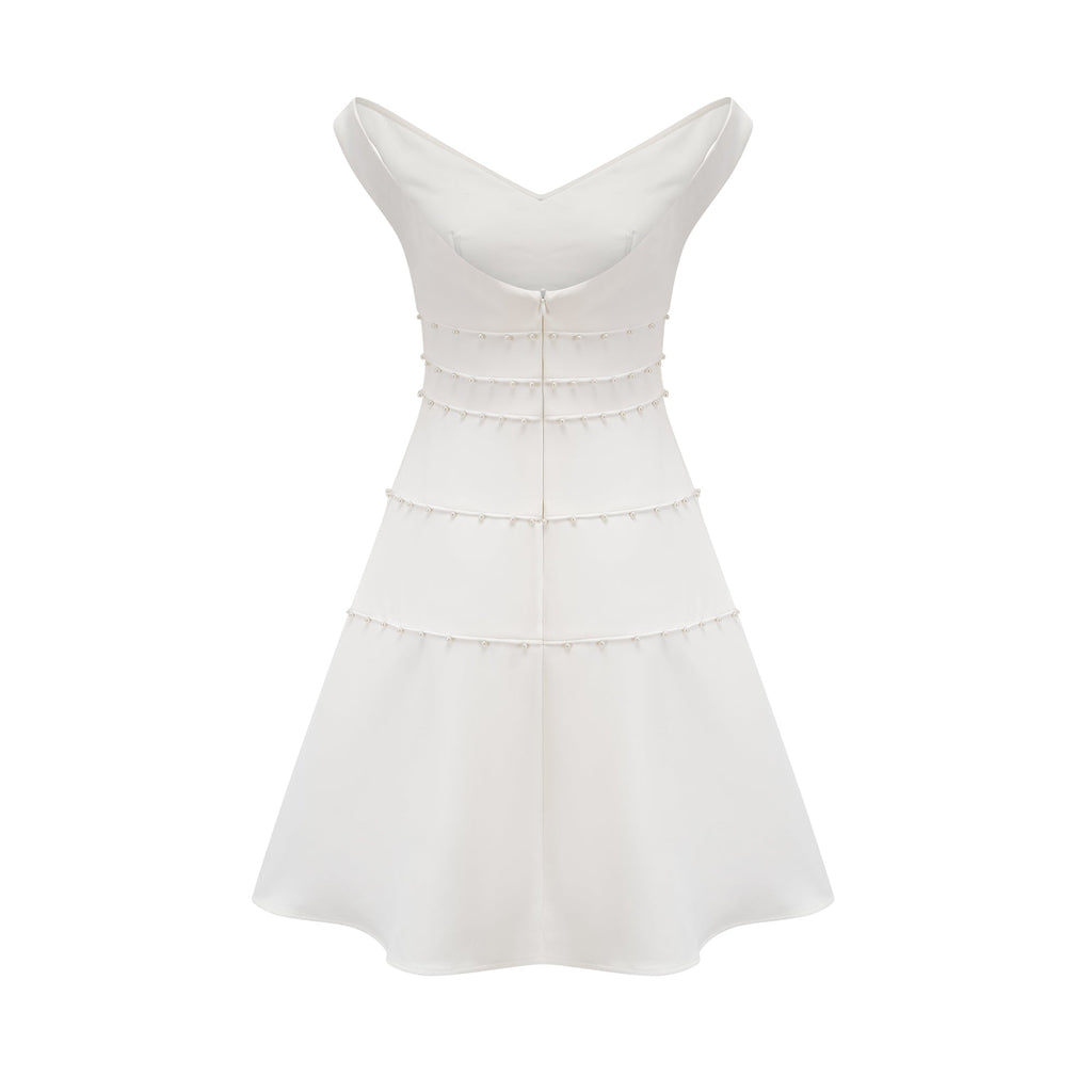 Priscille inci mini elbise