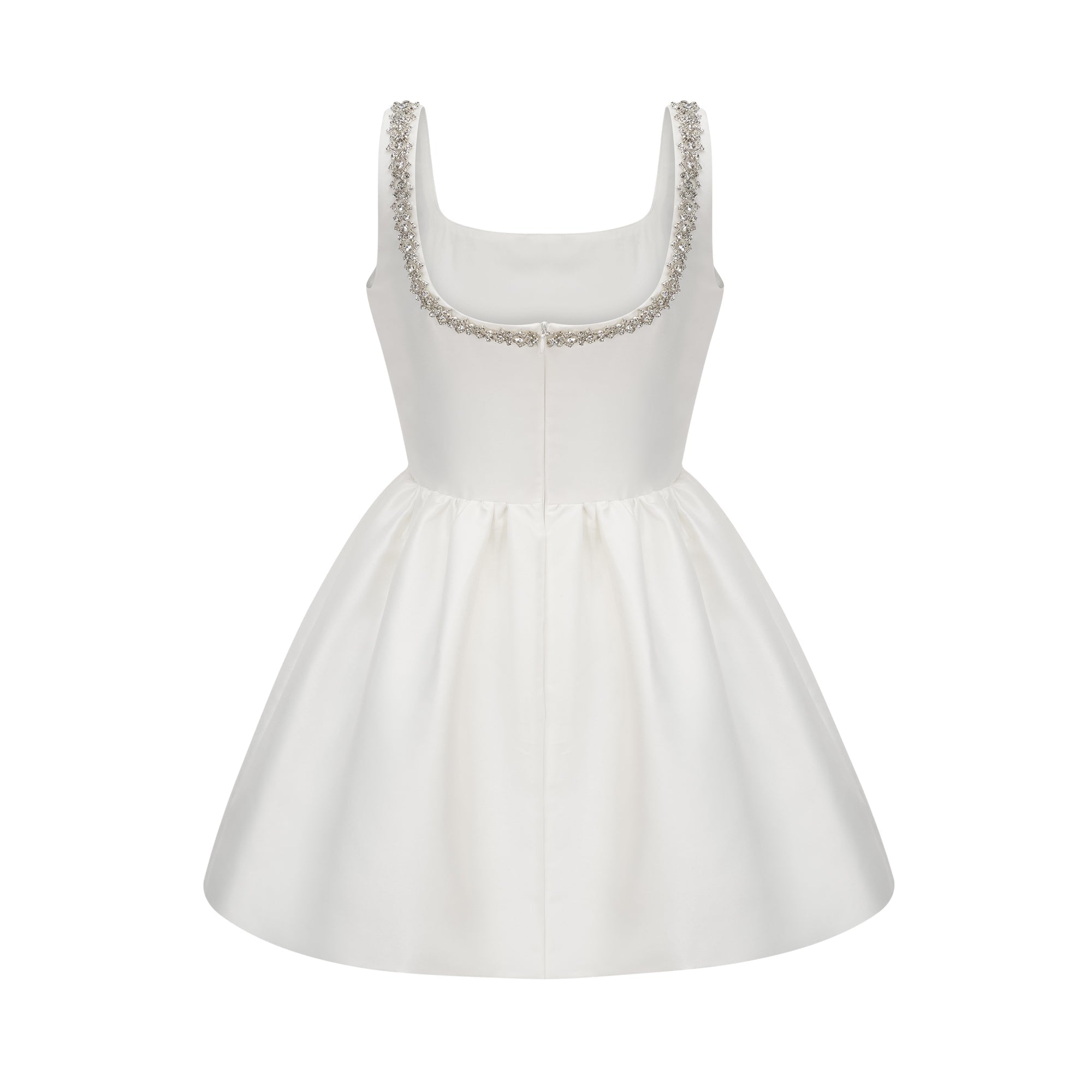 Perrine süslemeli mini elbise