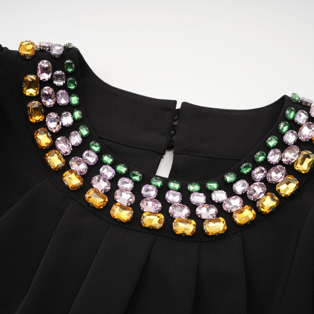 Imani kristal mini elbise