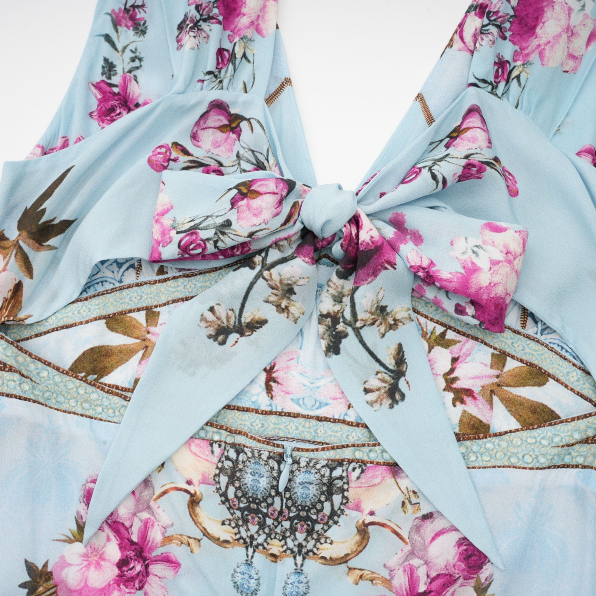 Victoire çiçek baskılı midi elbise