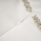 Perrine süslemeli mini elbise