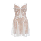 Renéa dantelli mini elbise