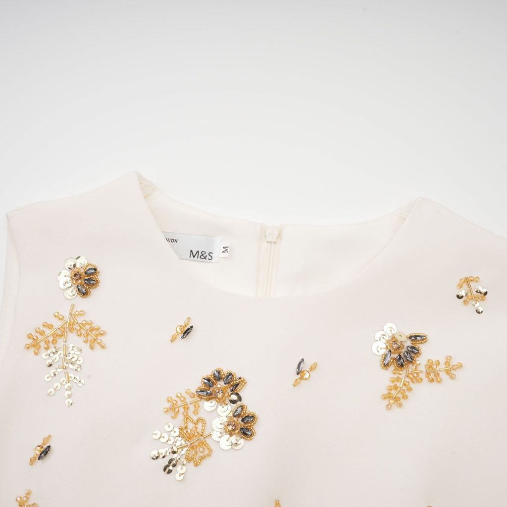 Cyrielle süsleme mini elbise