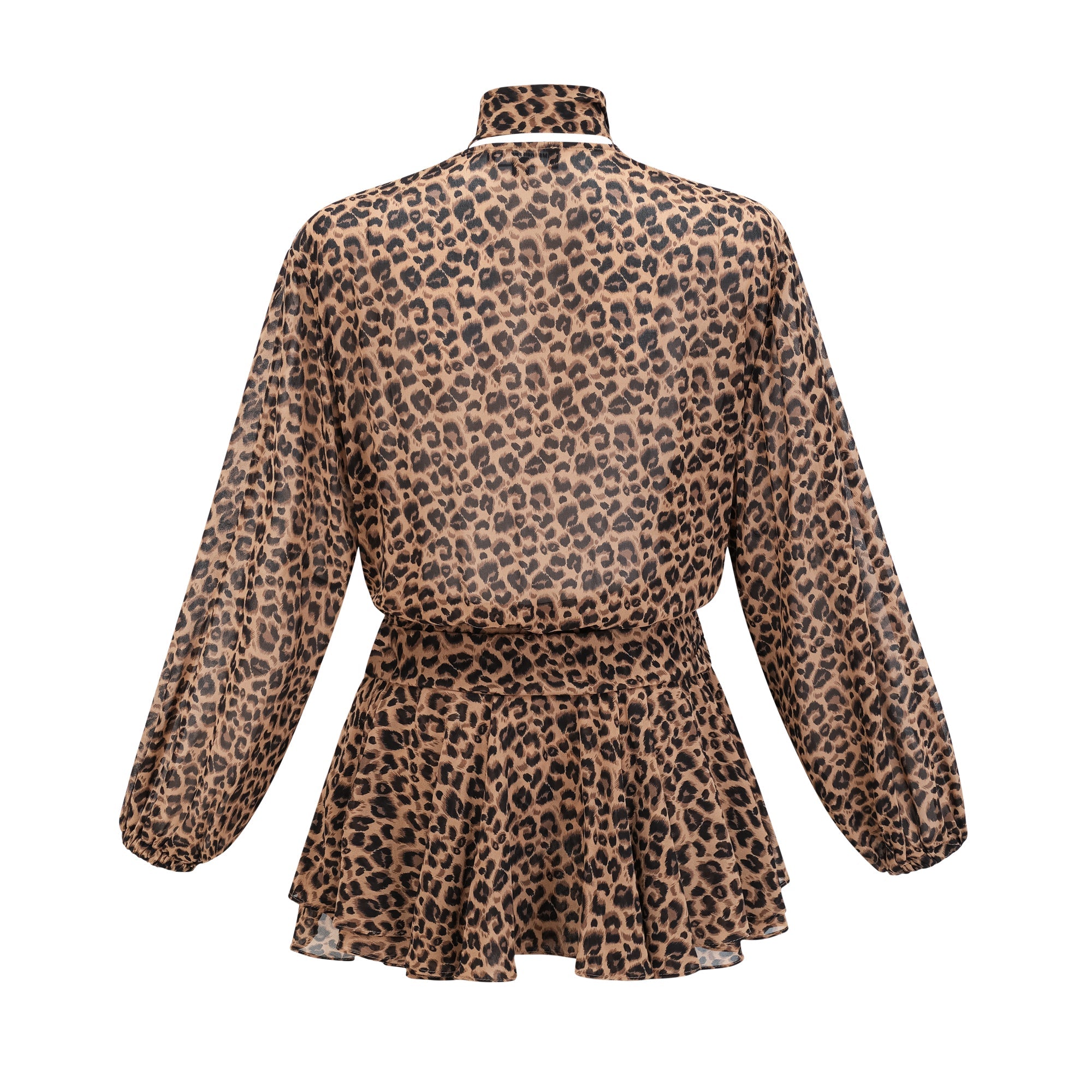 Laurence leopar mini elbise