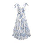 Sylvie desenli midi elbise