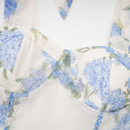 Sylvie desenli midi elbise