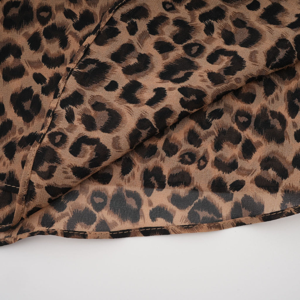 Laurence leopar mini elbise