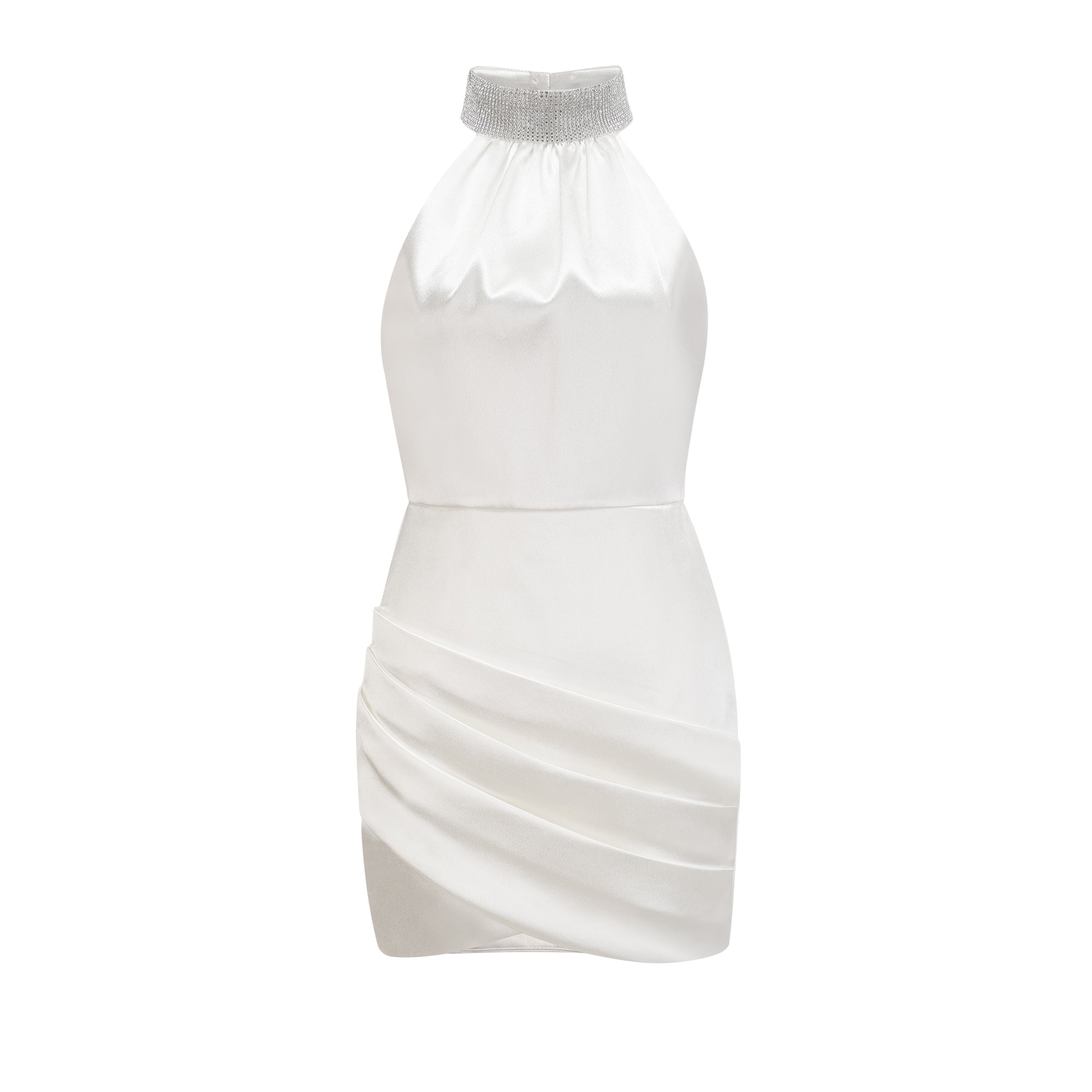 Tahiti asimetrik mini elbise