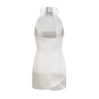 Tahiti asimetrik mini elbise