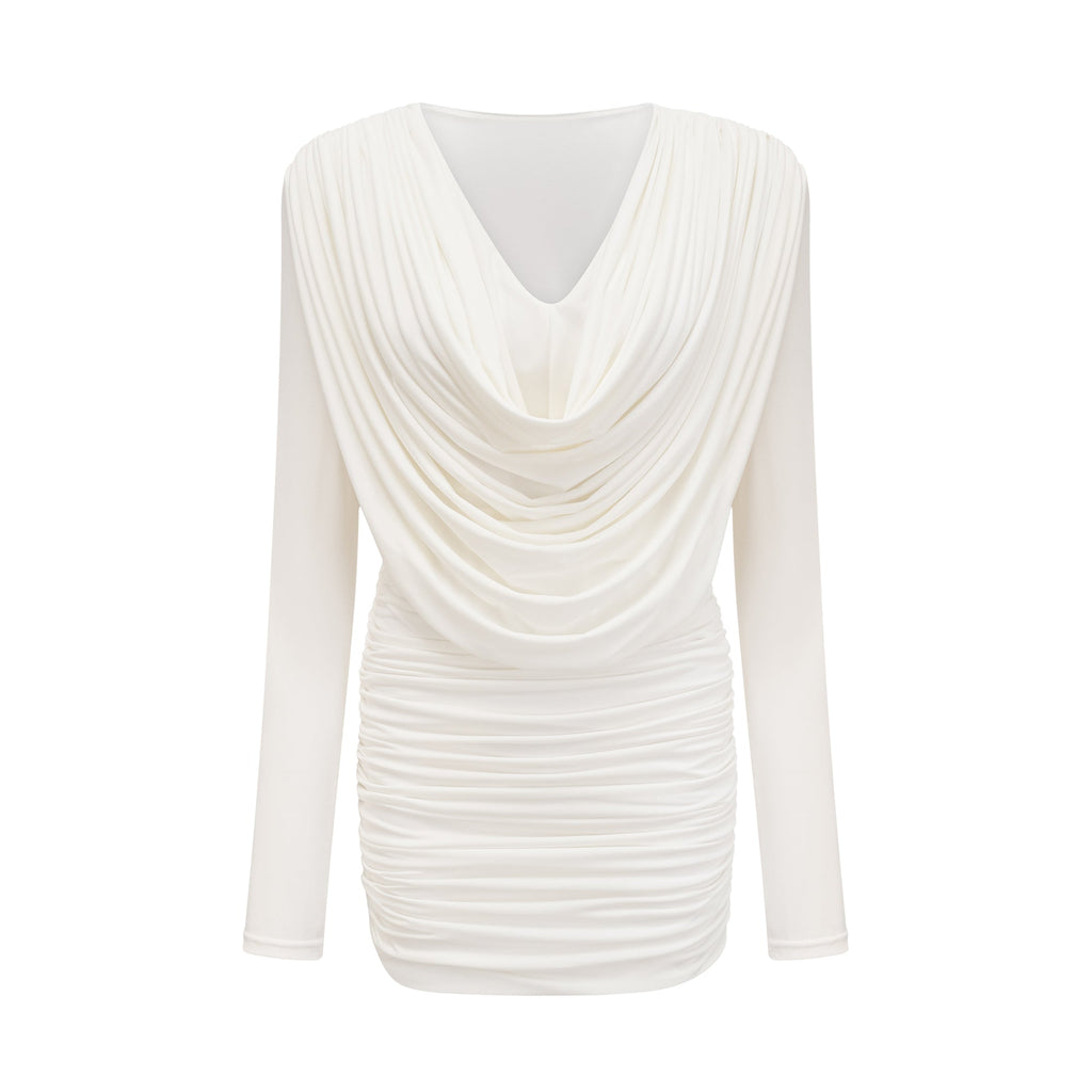 Ysabella pile mini elbise