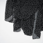 Yvette puantiye maksi elbise