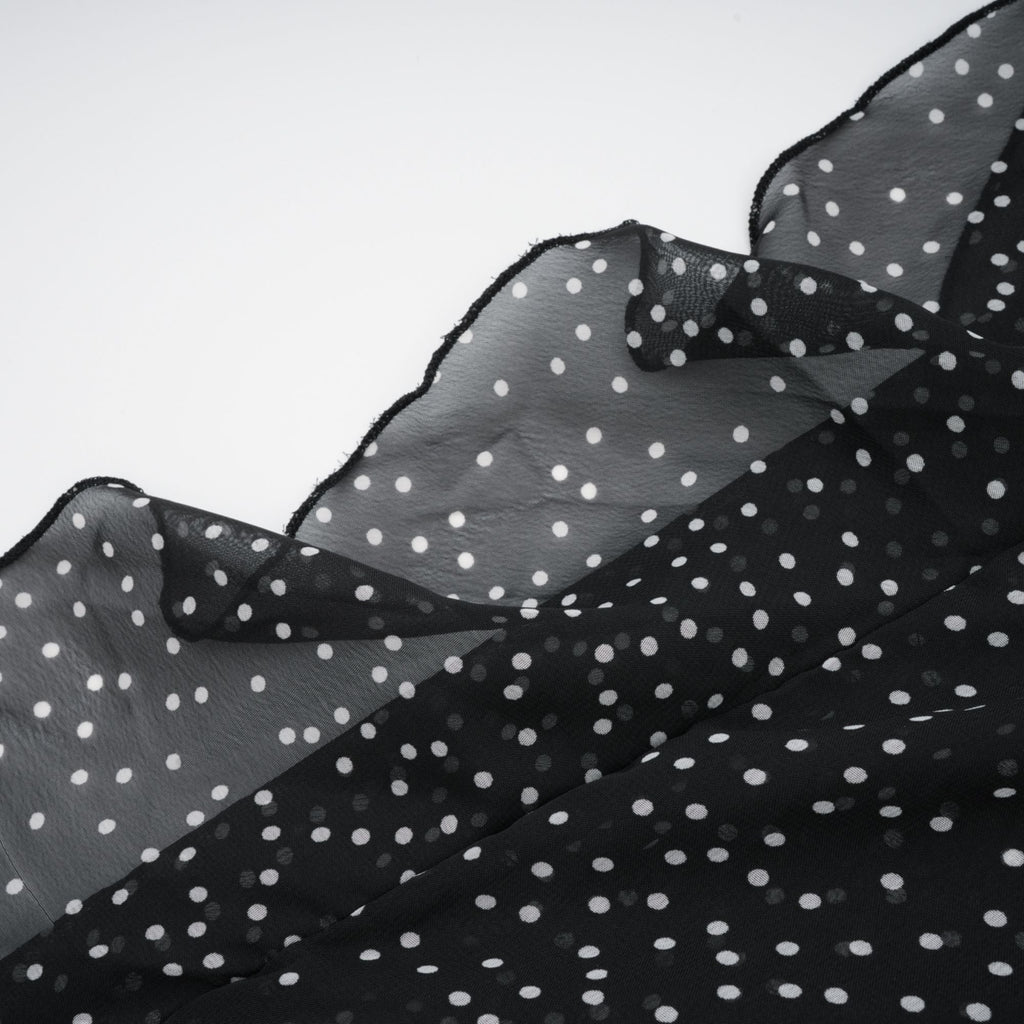 Yvette puantiye maksi elbise