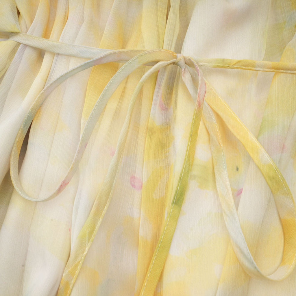 Fabienne fırfır midi elbise