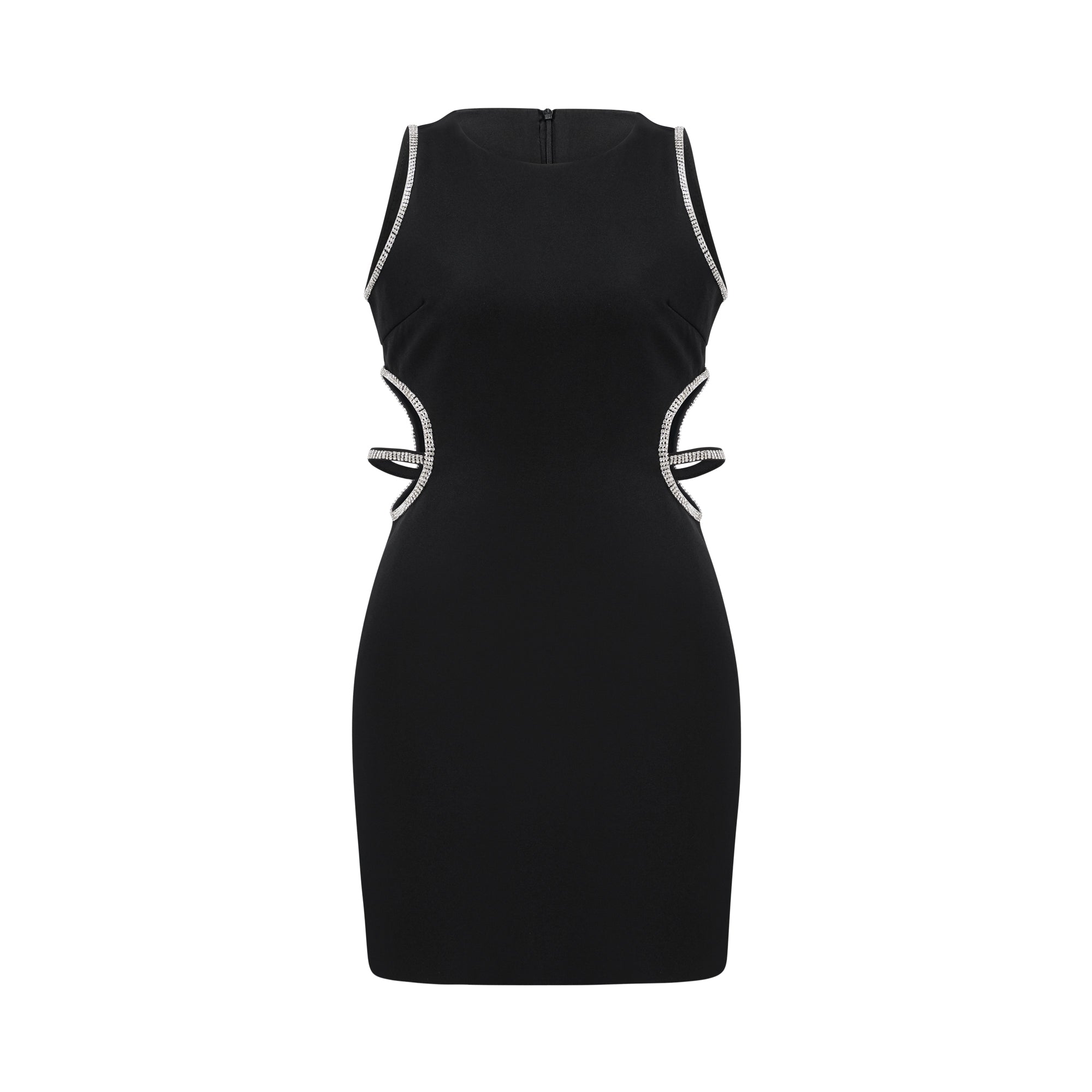 Lila kristal mini elbise