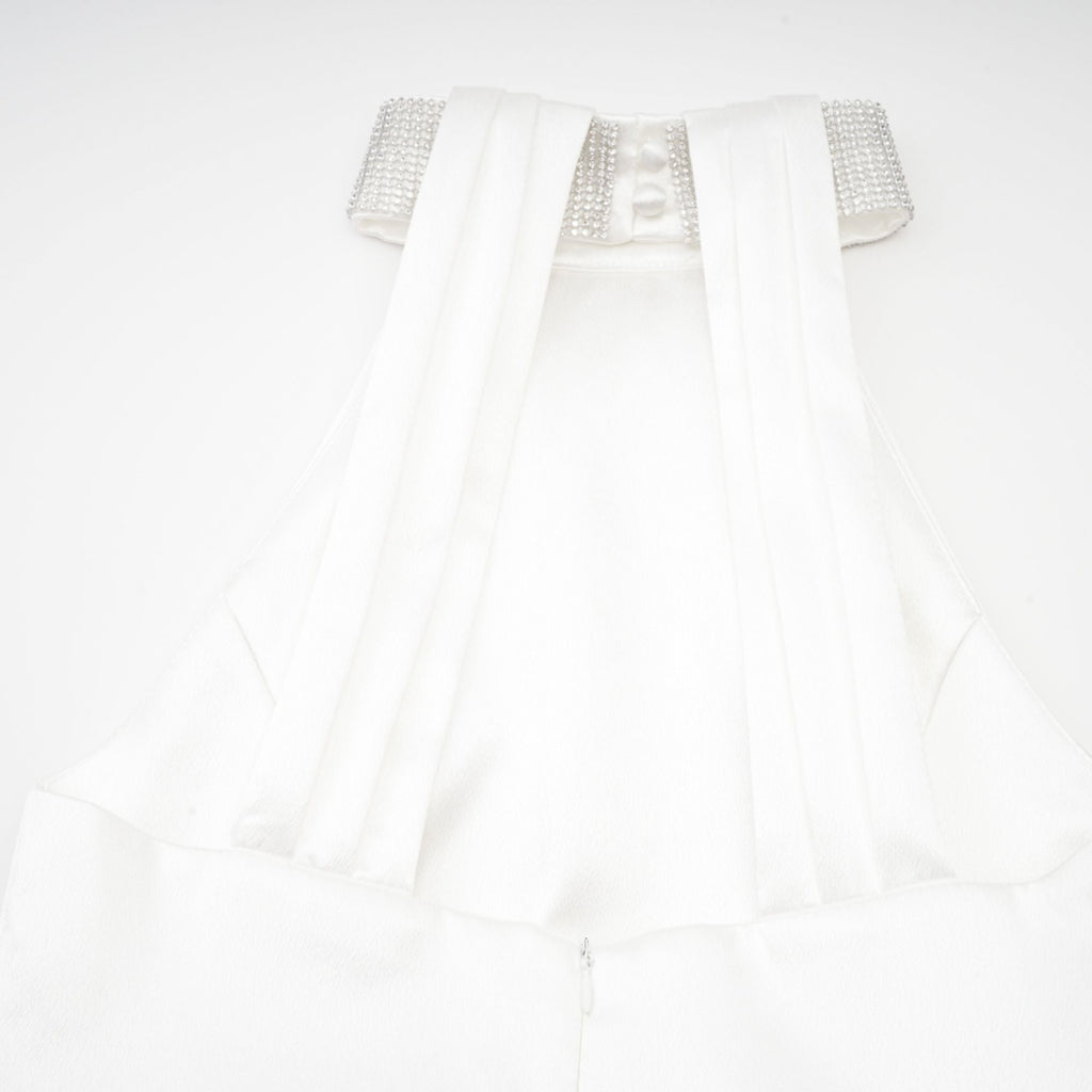 Tahiti asimetrik mini elbise