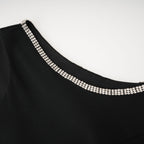 Lila kristal mini elbise