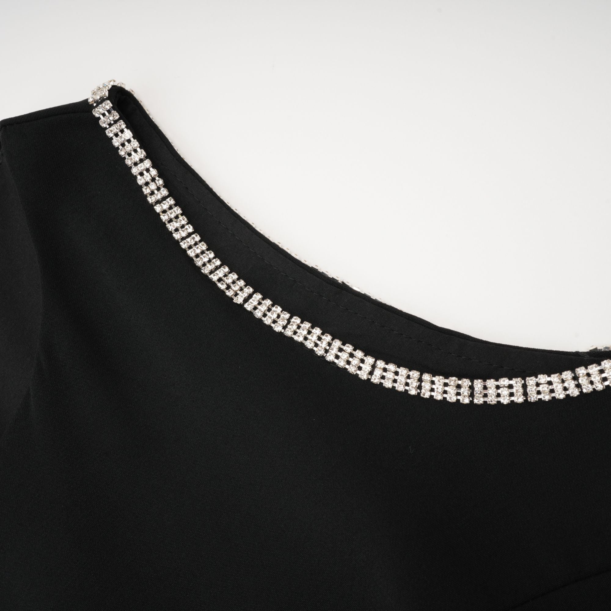 Lila kristal mini elbise