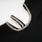 Lila kristal mini elbise