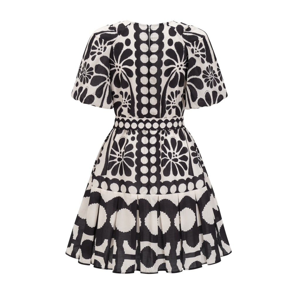 Émeline kuşak mini elbise